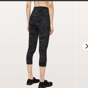 Lululemon Align Black Grey High Rise Incognito Camo Crop 21in Leggings 2